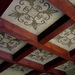 Library coffered scrollwork